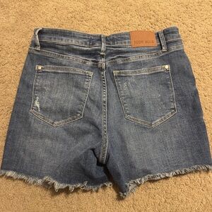 Judy Blue High Waisted Denim Cut Off Shorts - Large